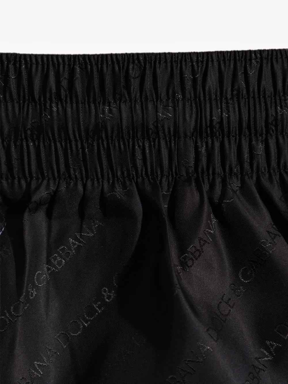 Dolce & Gabbana Zwembroek met trekkoord en logo-jacquard Zwart