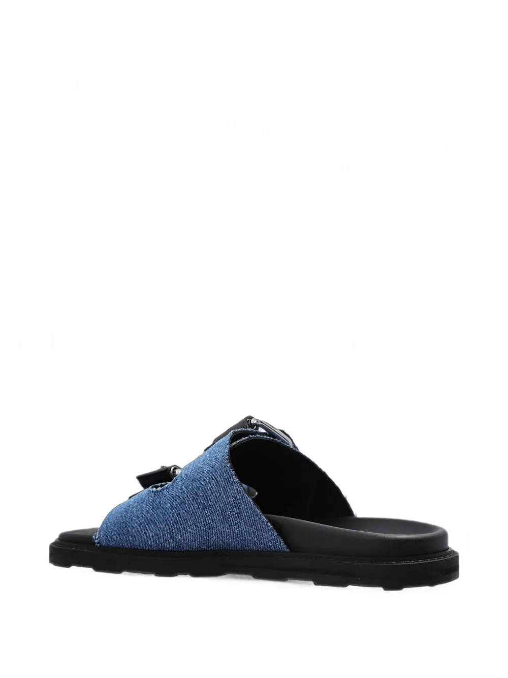 Moschino buckle-fastening denim sandals Blauw