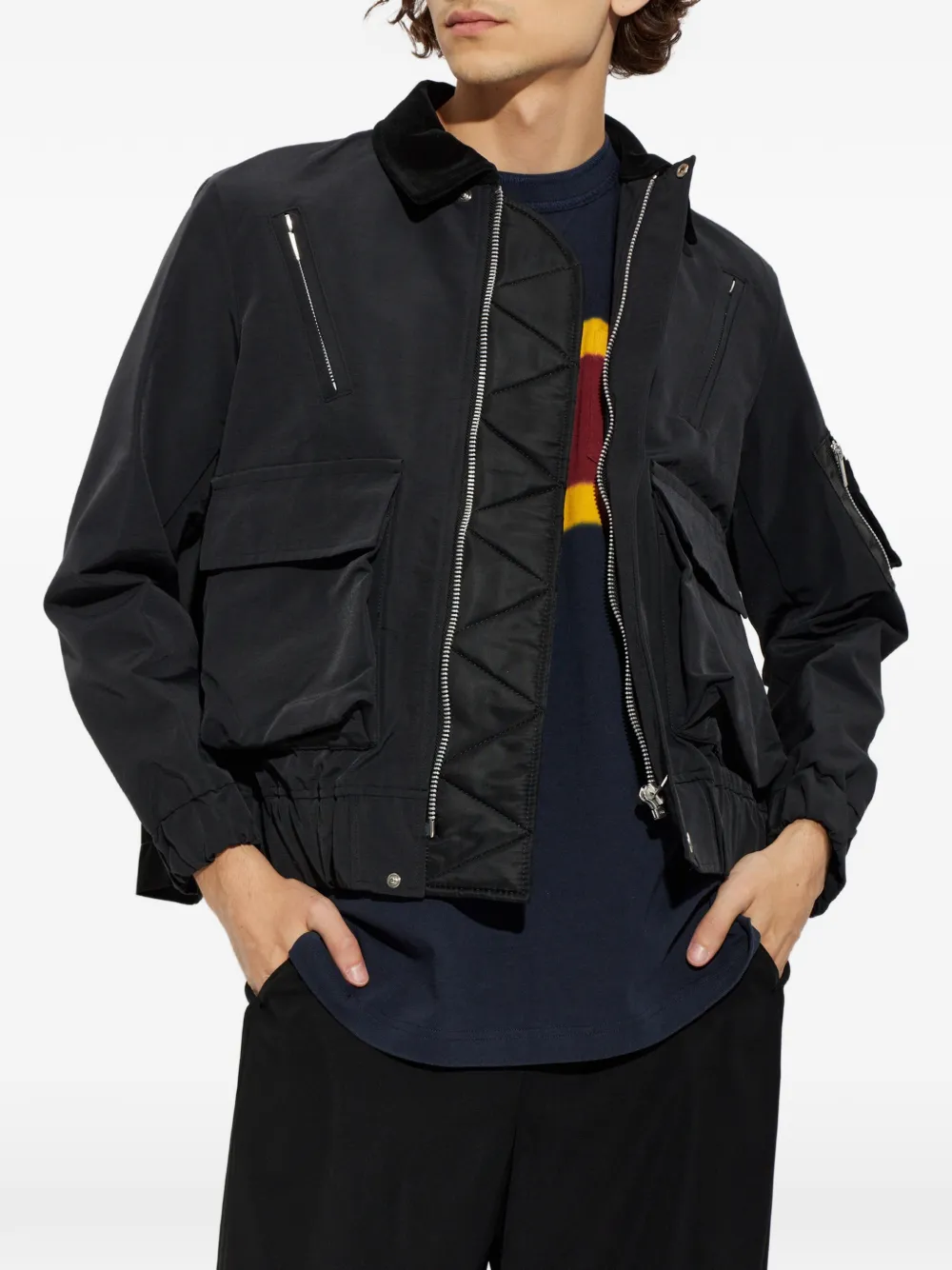 sacai Jack met meerdere zakken Zwart