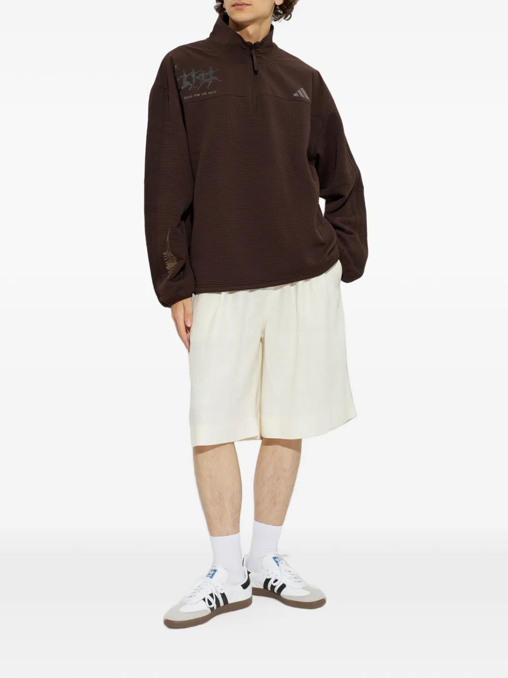 adidas x Arte Antwerp elasticated-waistband shorts Beige