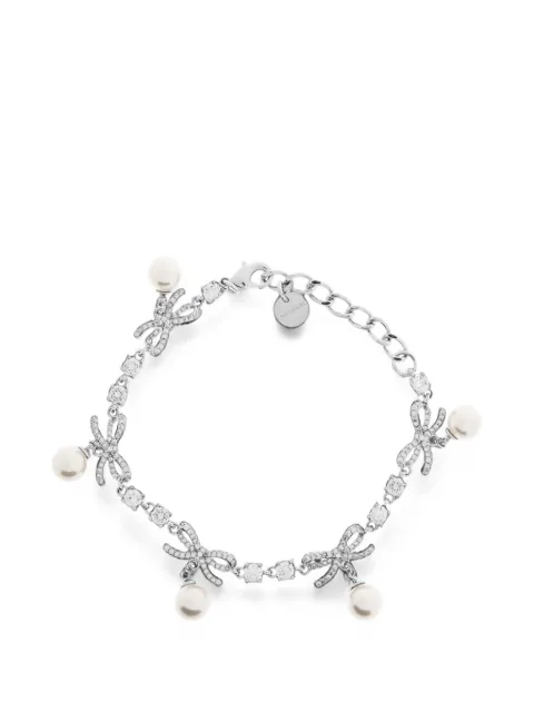 Self-Portrait crystal-embellished bow-detail bracelet