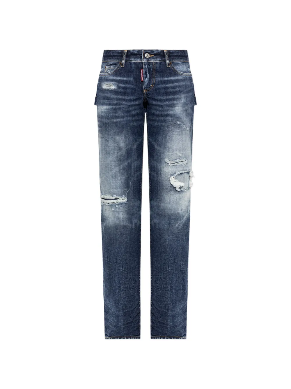 DSQUARED2 distressed cut-out jeans - Blu