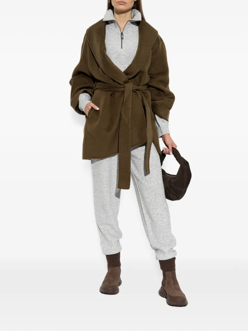 Victoria Beckham Trui met buidelzak en kwartrits Grijs