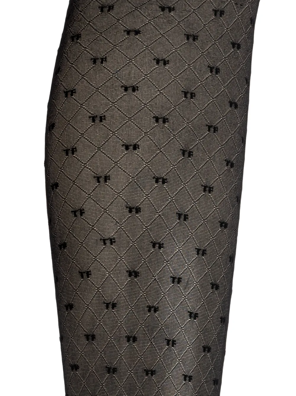 TOM FORD Ruitgebreide panty met monogram-patroon Zwart