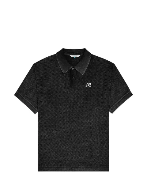 Malbon Golf Brickwork textured polo shirt