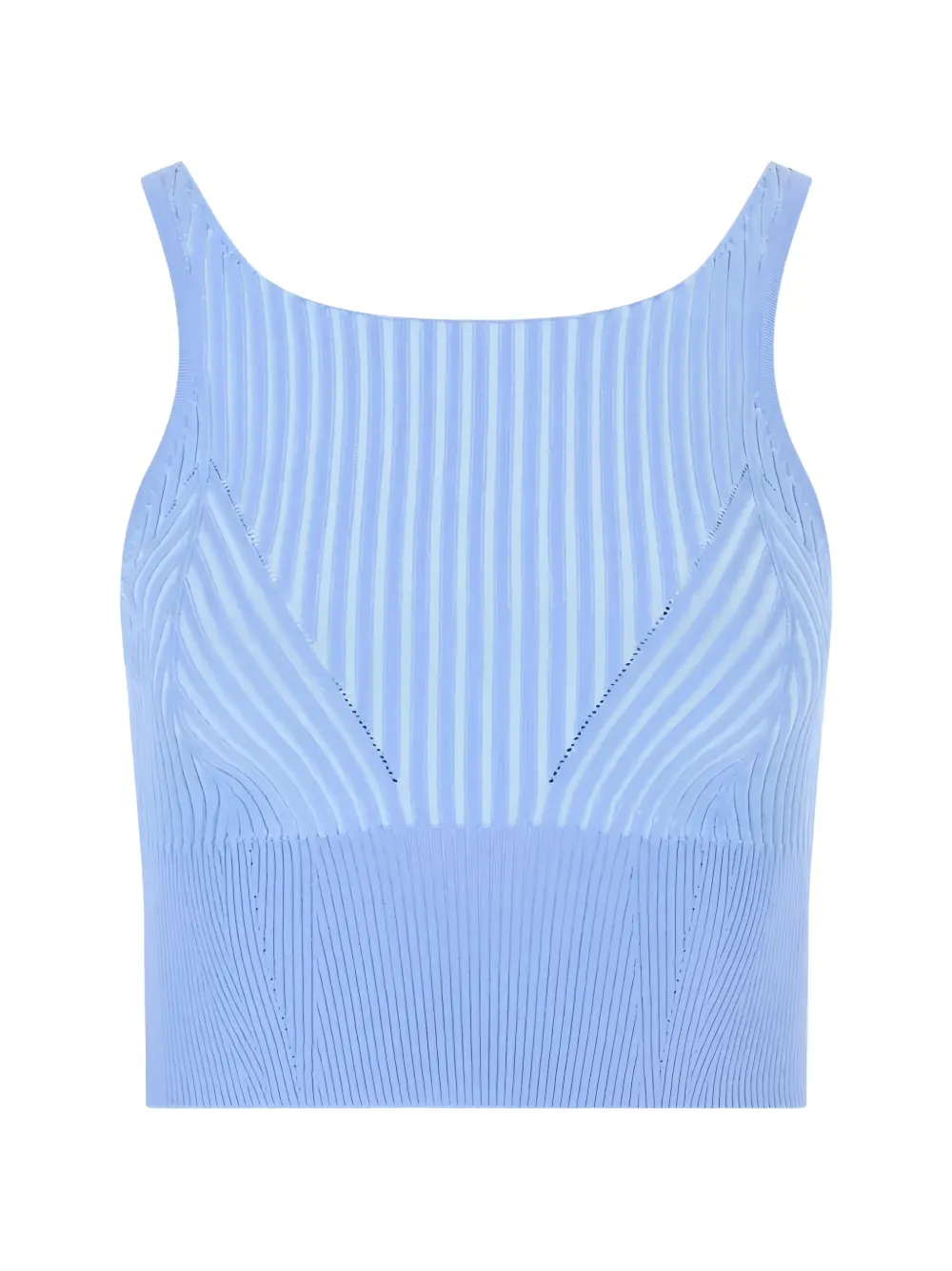 Iceberg ribbed-knit cropped top - Blu