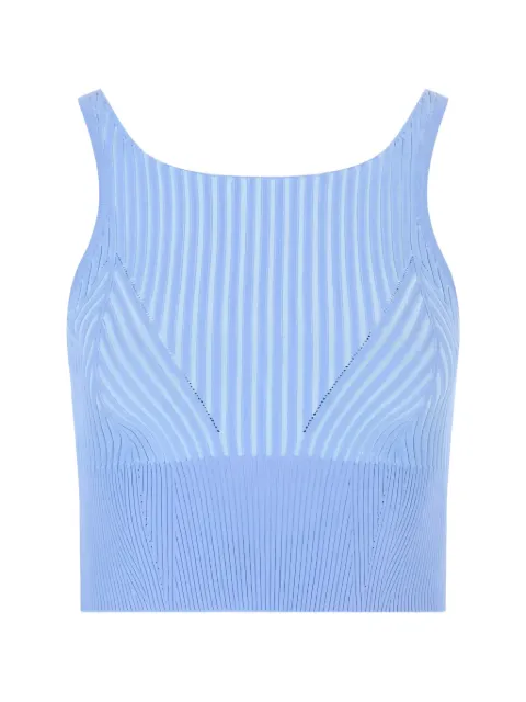 Iceberg ribbed-knit cropped top