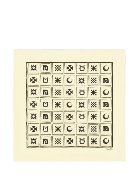 Nanushka graphic-print silk scarf
