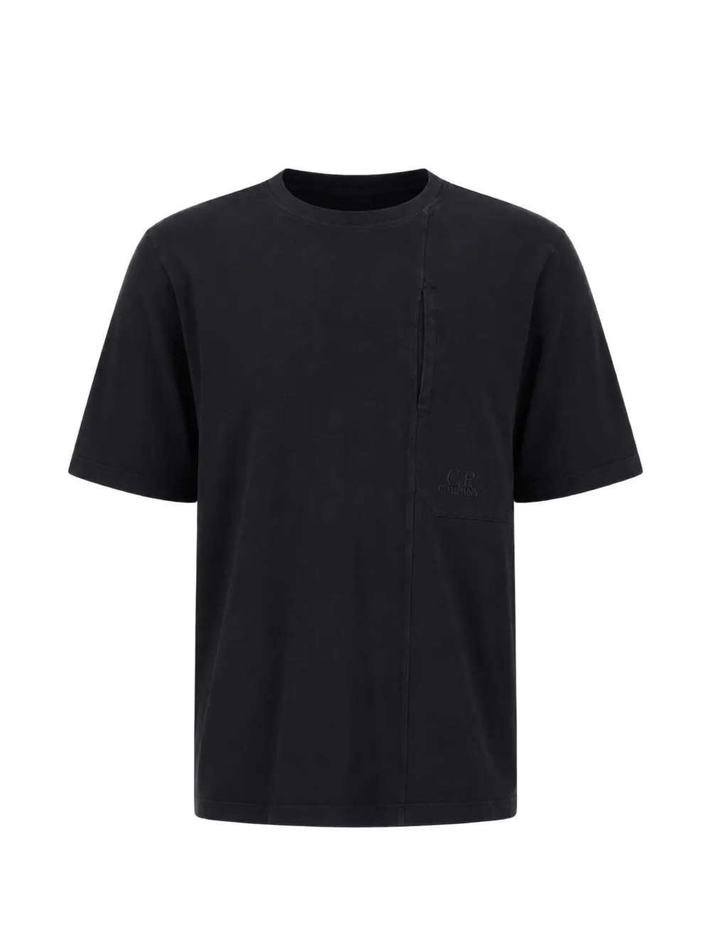 C.P. Company logo-embroidered chest-pocket T-shirt - Nero