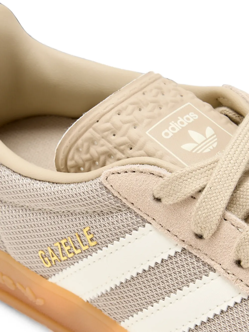 adidas Kids Gazelle Indoor lace-up sneakers Beige