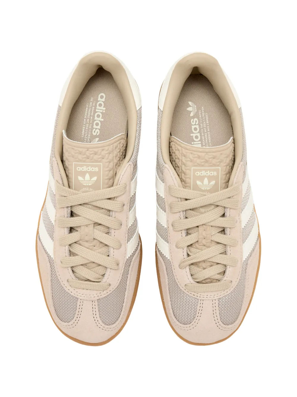 adidas Kids Gazelle Indoor lace-up sneakers Beige