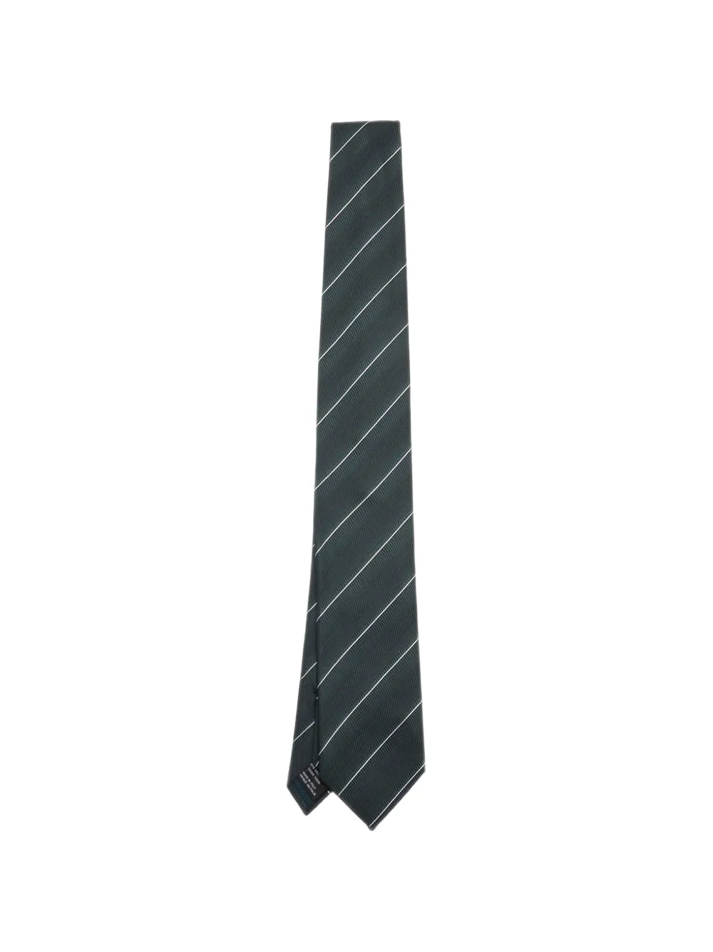 TOM FORD diagonal-stripe silk tie - Verde