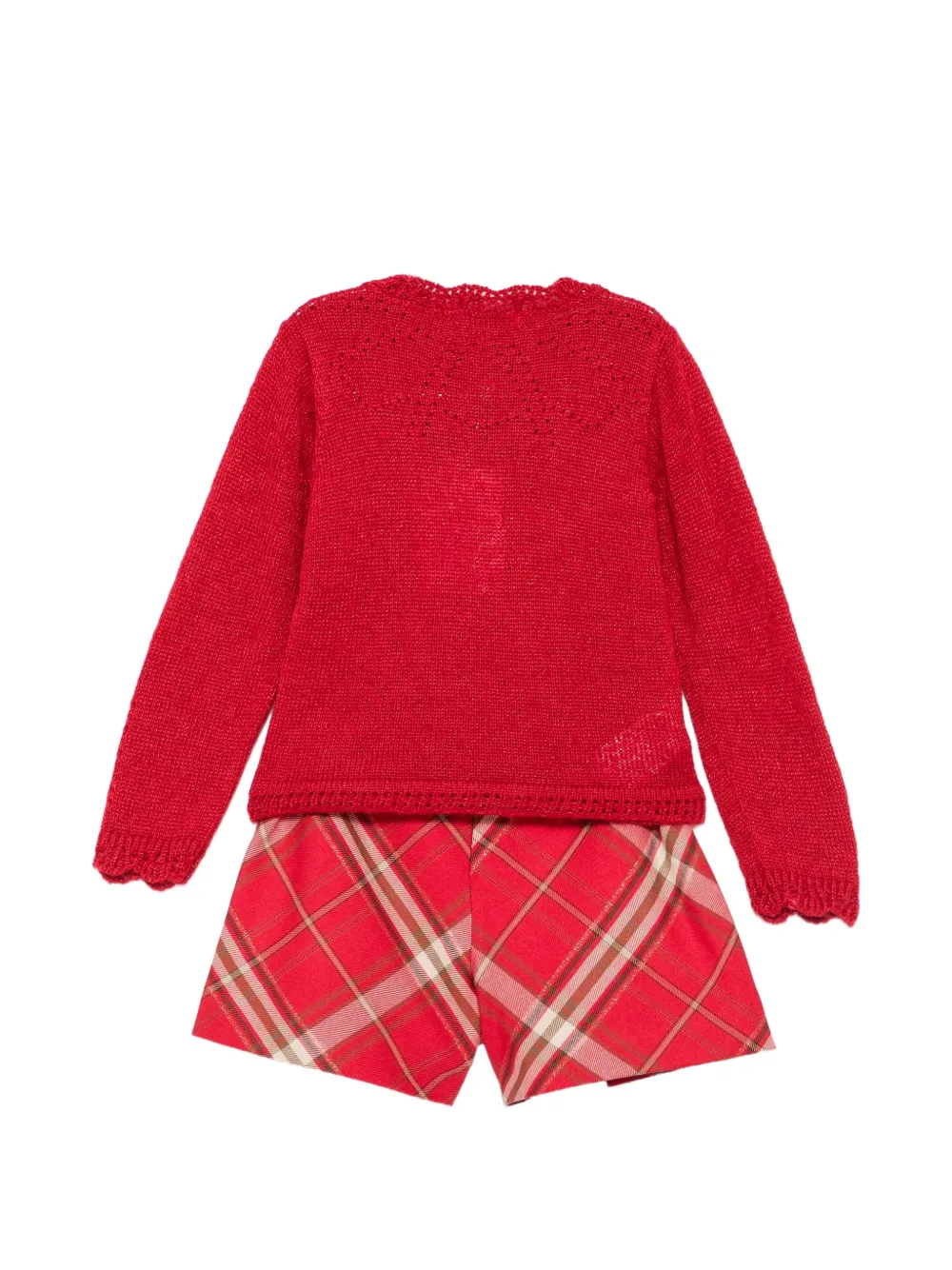 Abel & Lula Trui met ronde hals en shorts Rood