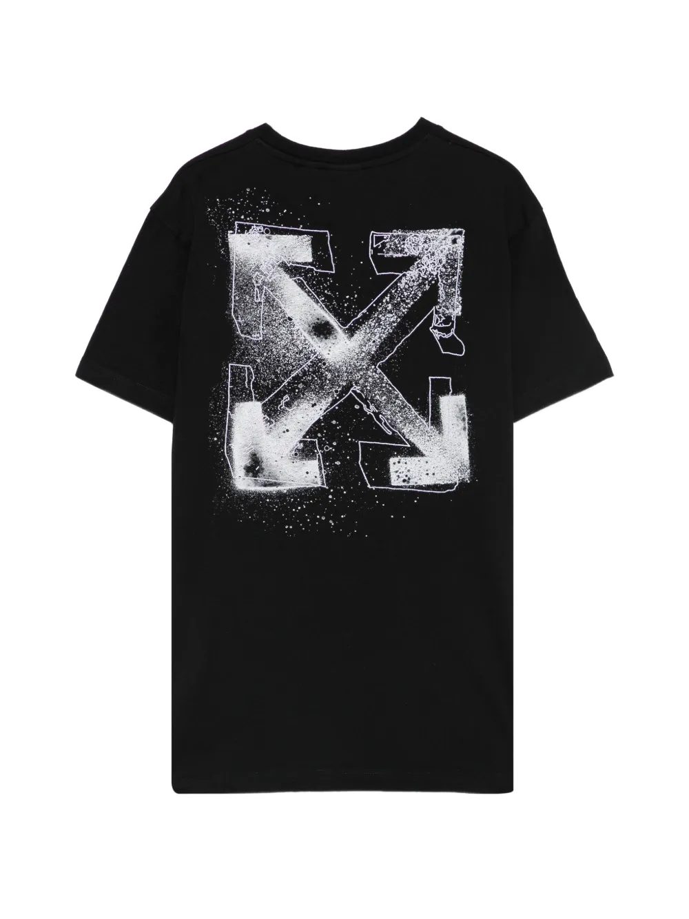 Off-White Kids Arrow Spray T-shirt Zwart