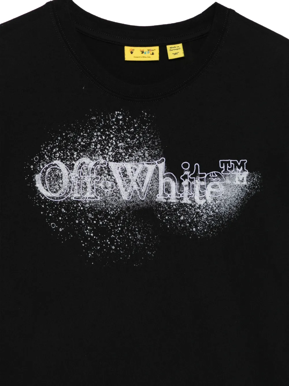Off-White Kids Arrow Spray T-shirt Zwart