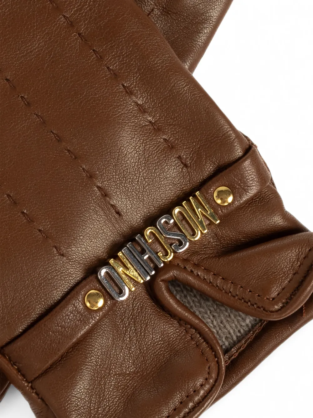 Moschino Leren handschoenen Bruin