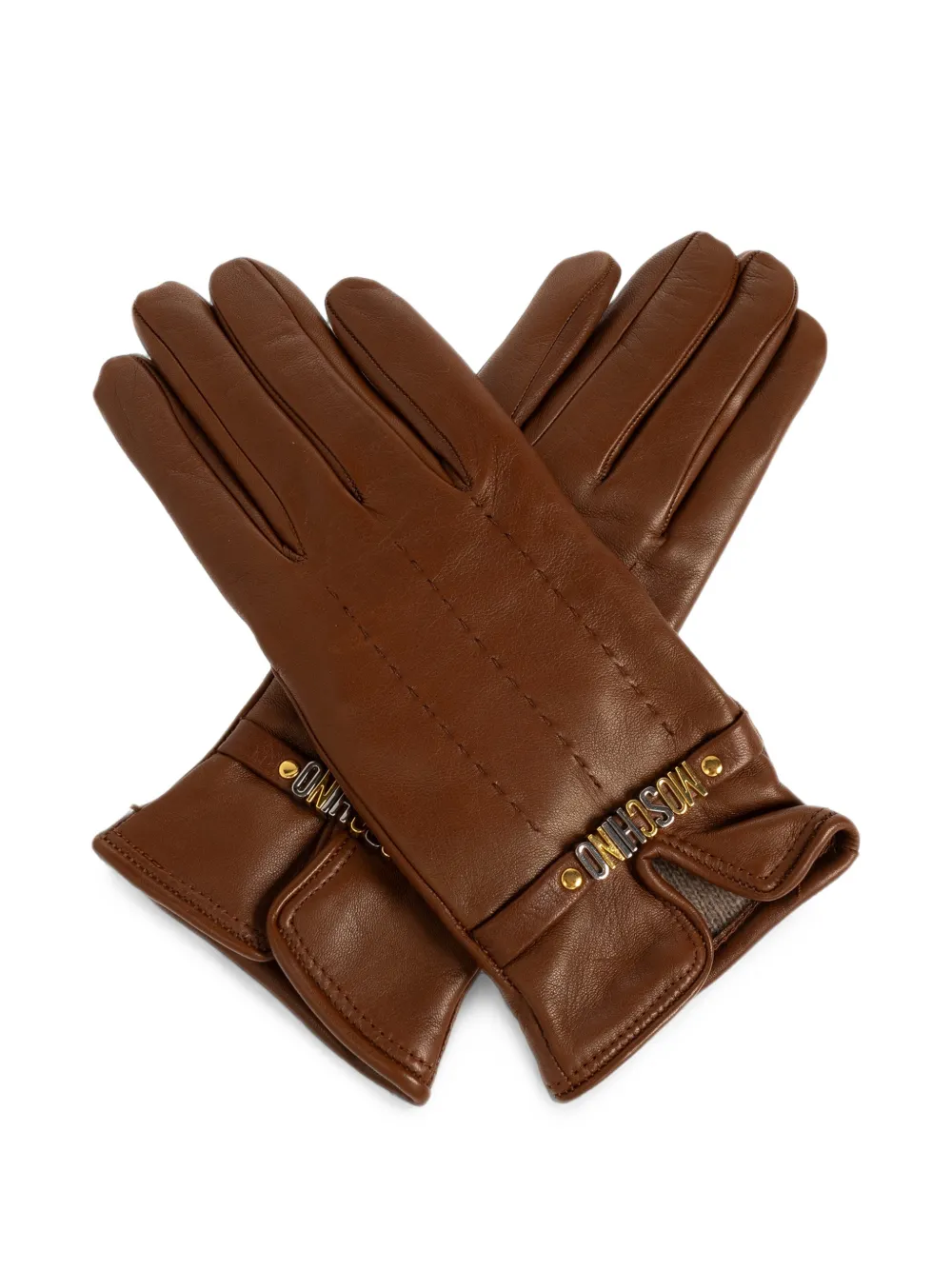 Moschino Leren handschoenen Bruin