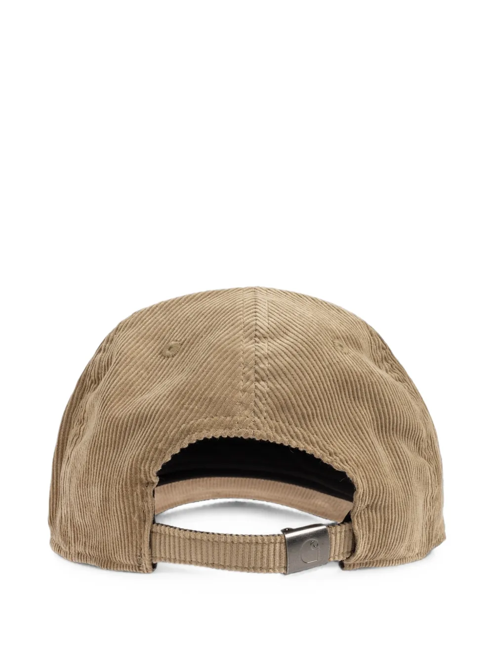Carhartt WIP Harlem ribfluwelen pet met geborduurd logo Beige