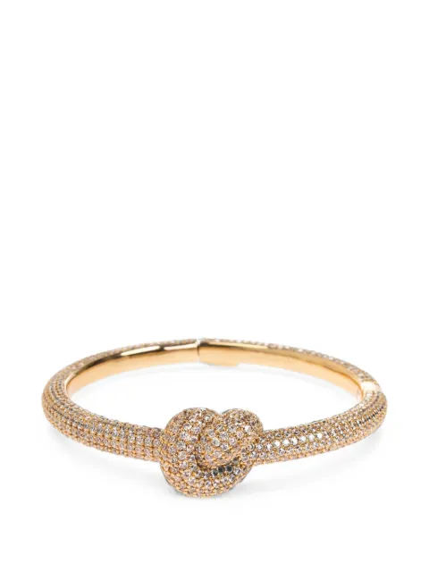 Self-Portrait crystal-embellished knot bracelet