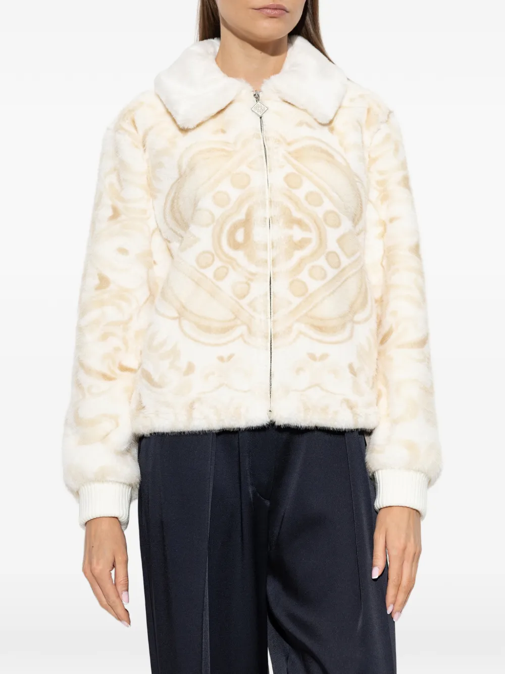 Casablanca Jas van imitatiebont Beige