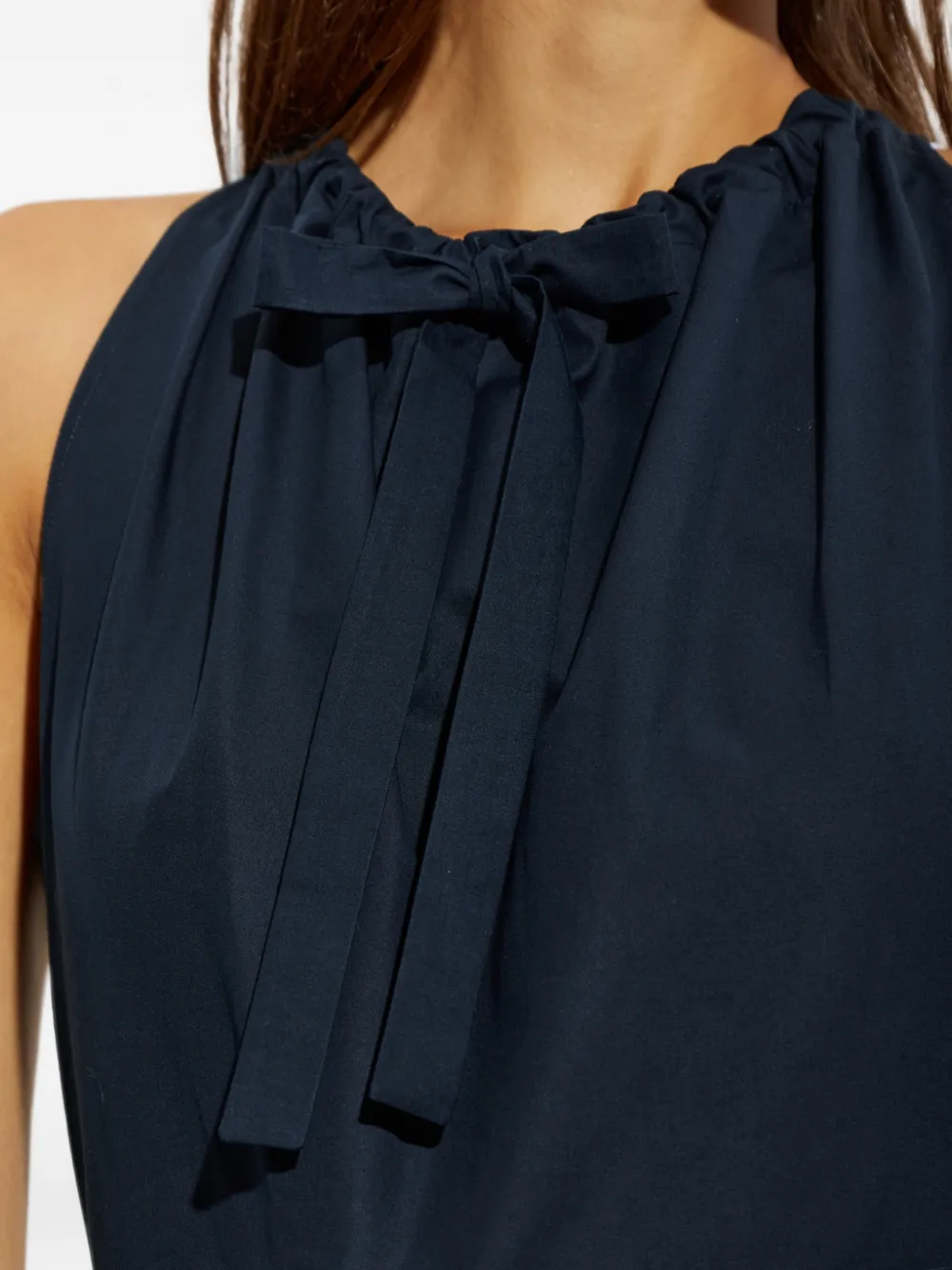 Givenchy Asymmetrische jurk met gestrikte hals Blauw