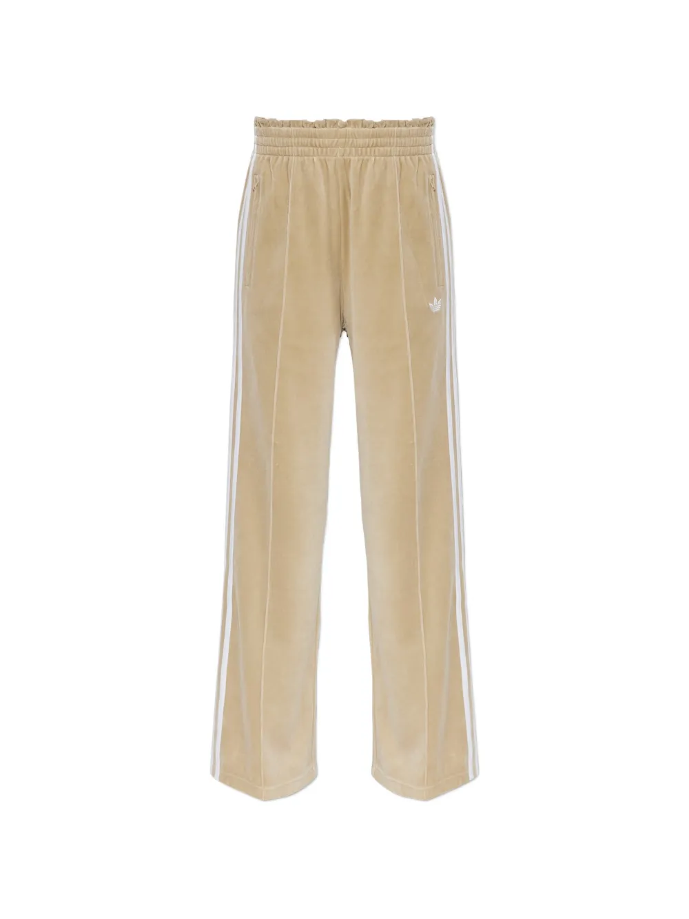 adidas logo-embroidered side-stripe track pants Beige