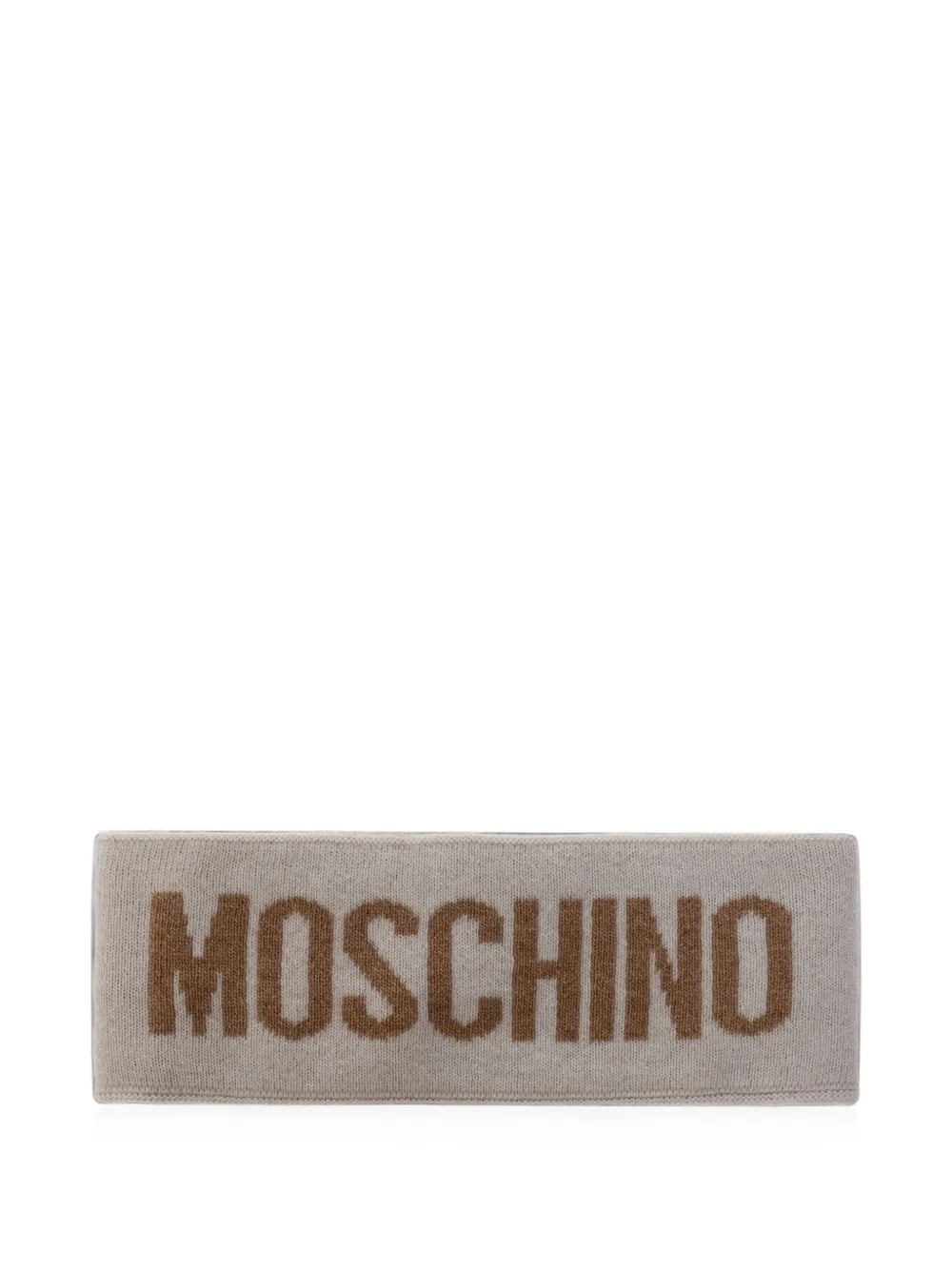 Moschino logo-intarsia headband - Toni neutri