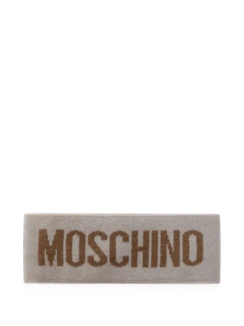 Moschino diadema con logo en intarsia