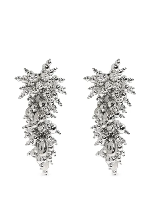 Self-Portrait beaded-cluster drop earrings