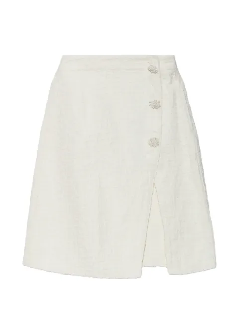 Self-Portrait embellished slit mini skirt