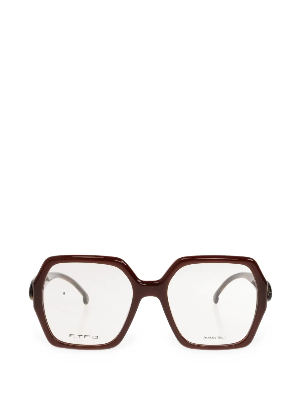 ETRO geometric-frame glasses - Marrone