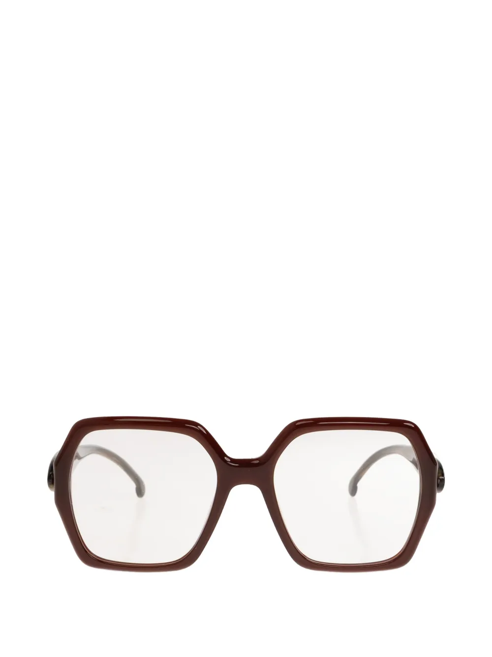 ETRO geometric-frame glasses - Marrone