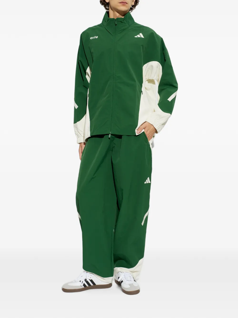 adidas x Arte Antwerp logo-embroidered full-zip sweatshirt Groen