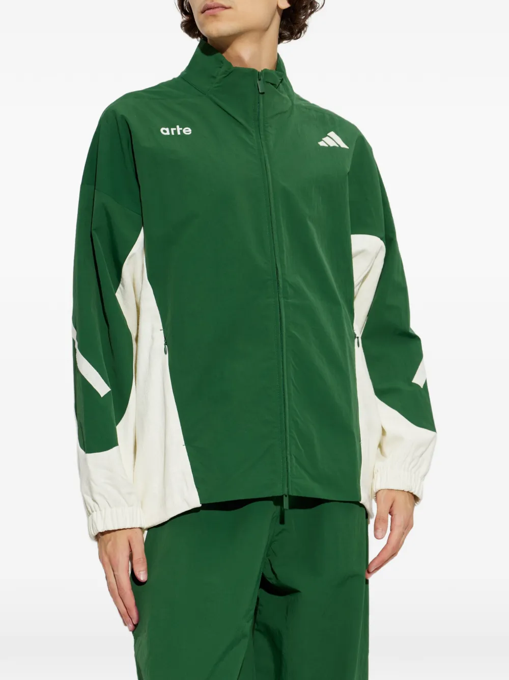 adidas x Arte Antwerp logo-embroidered full-zip sweatshirt Groen