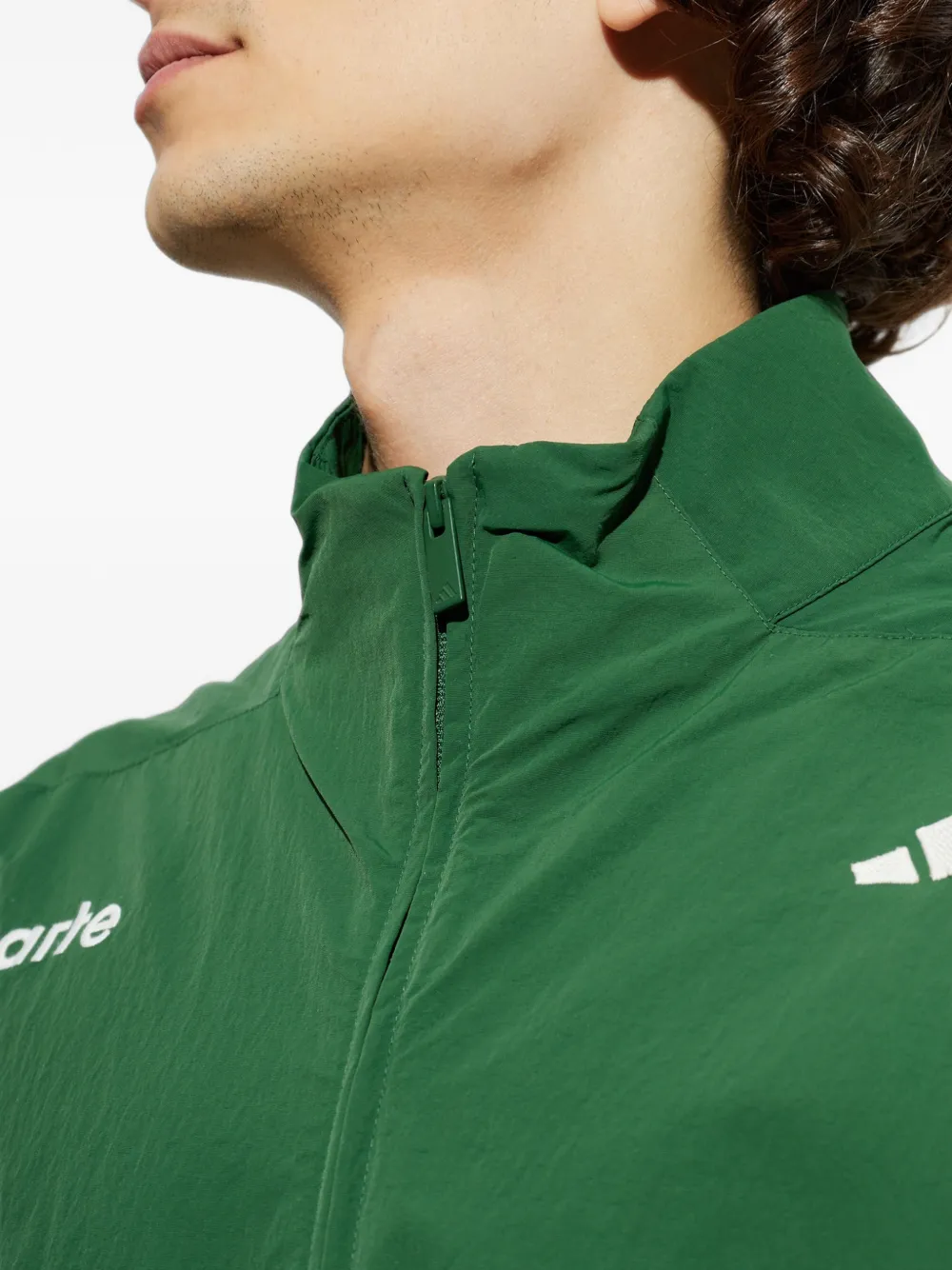 adidas x Arte Antwerp logo-embroidered full-zip sweatshirt Groen