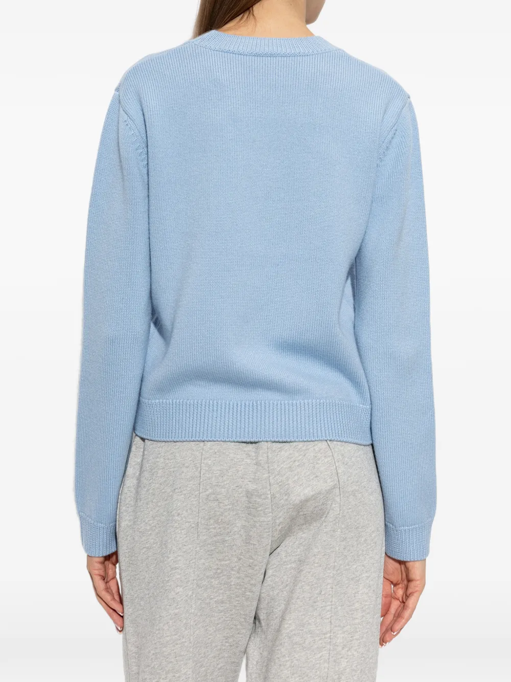 Casablanca Embroidered Logo Sweater in Blue, view 4