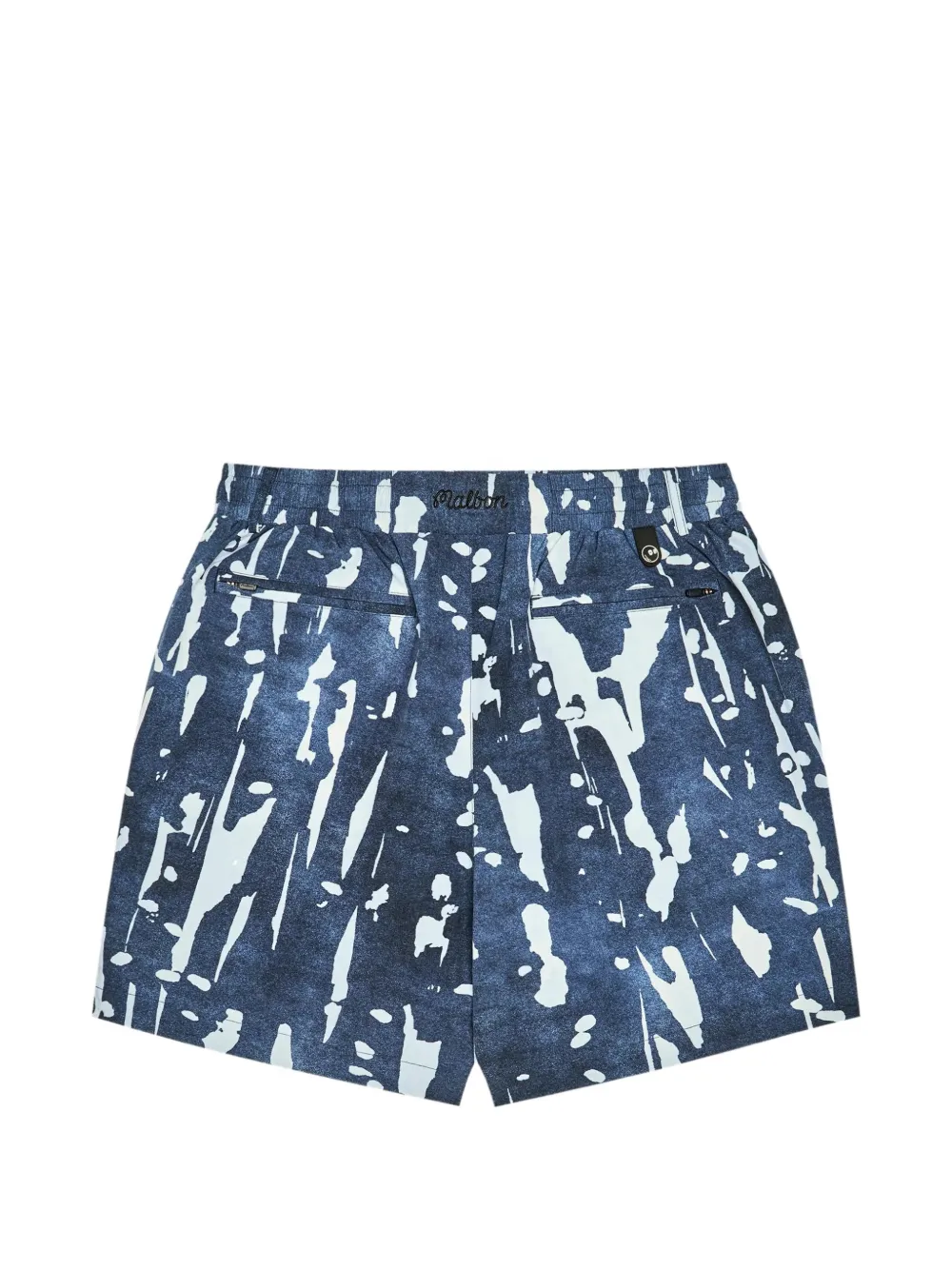 Malbon Golf Scooter shorts met inkwash-print Blauw