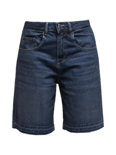 ICON DENIM pantalones vaqueros cortos anchos con borde sin rematar