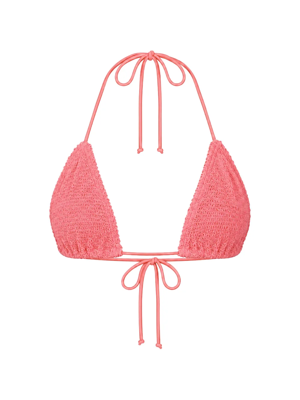 Bond-eye Ingrid crinkled triangle bikini top - Rosa
