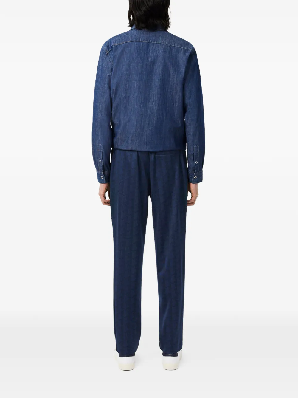 Lacoste Joggingbroek met monogram-jacquard Blauw