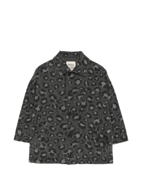 Doudou et Compagnie leopard-print denim jacket
