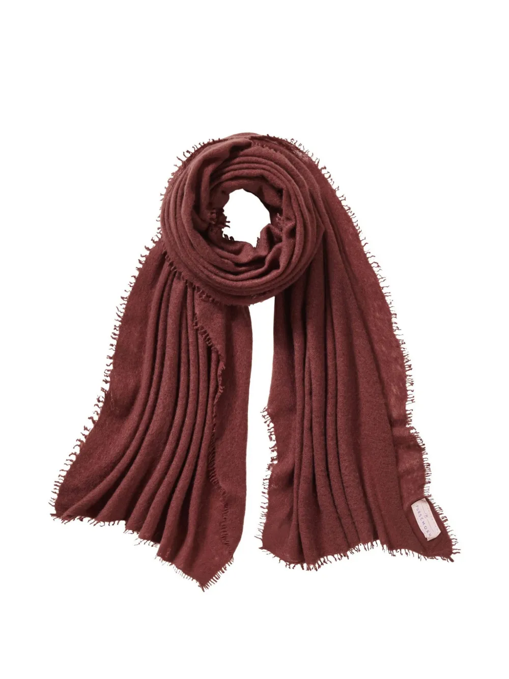 Himalaya Clothing Pur Schön frayed scarf - Rosso