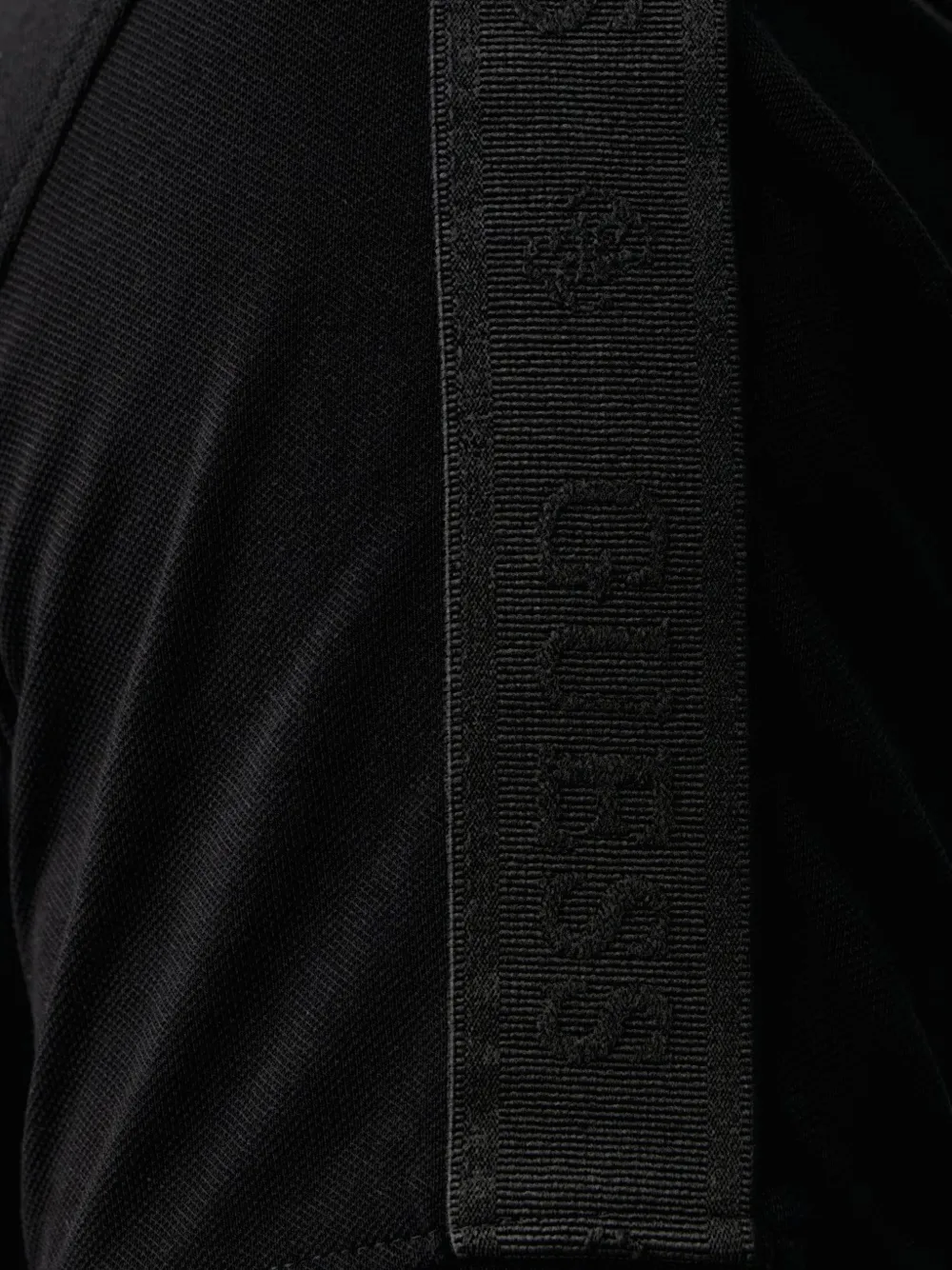 GUESS USA logo-tape polo shirt Zwart