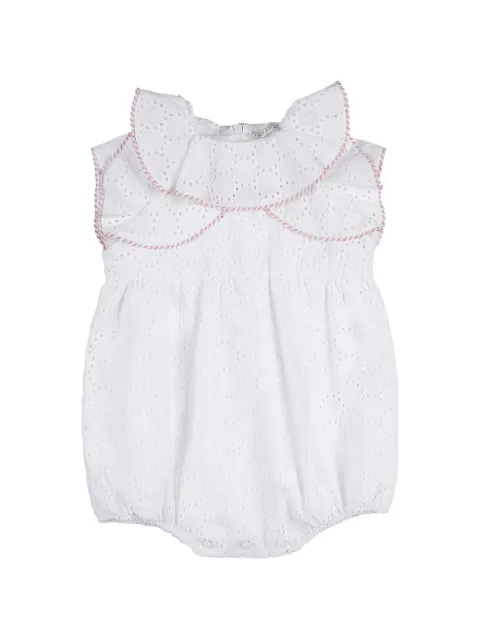 NANAN broderie-anglaise ruffled romper