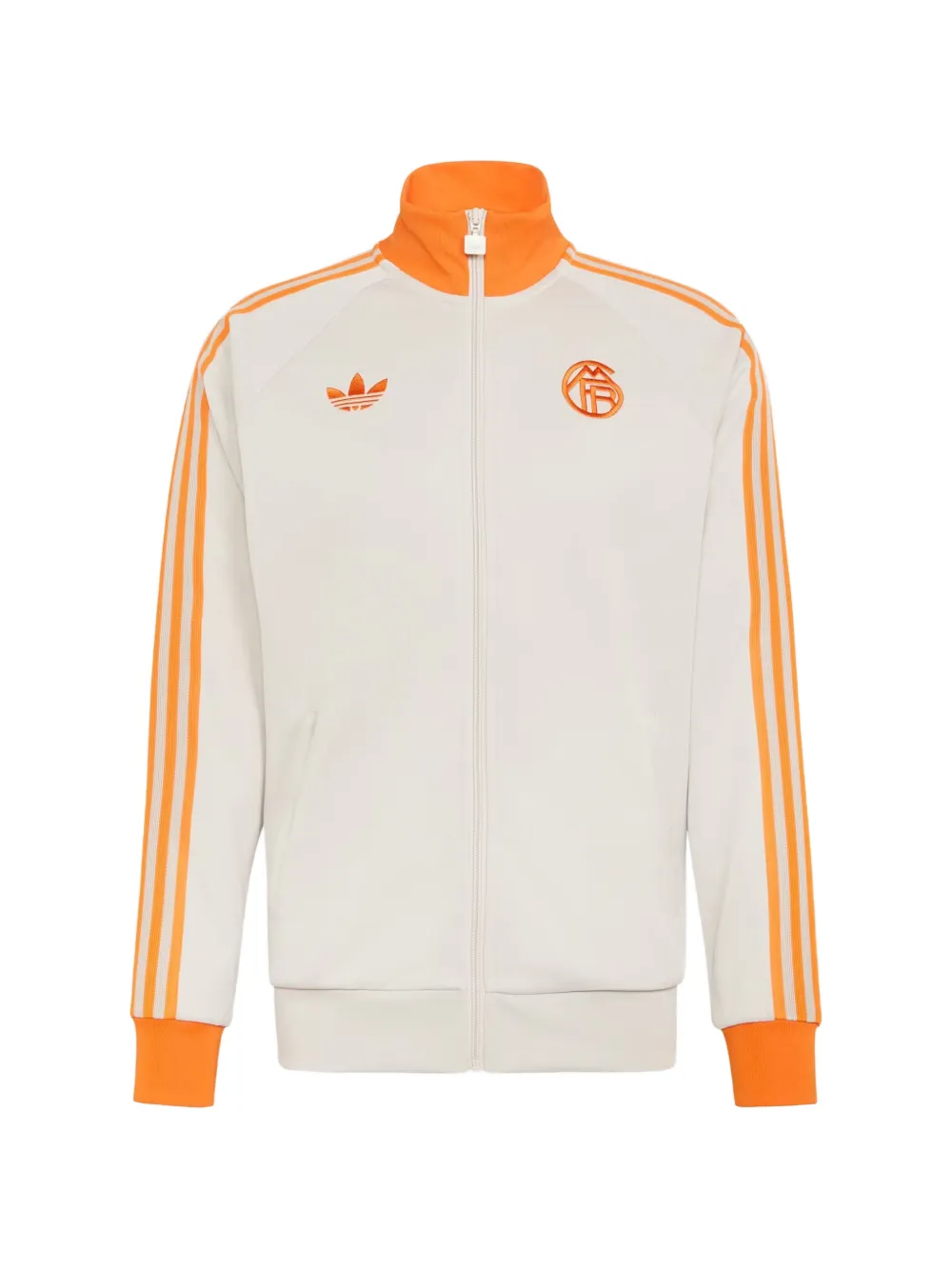 adidas Fc Bayern Originals logo-embroidered zip-up sweater - Toni neutri