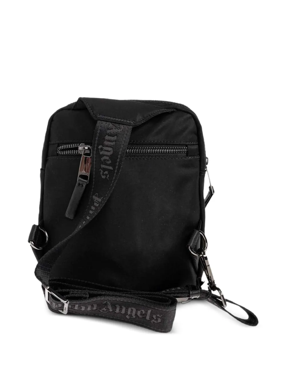 Palm Angels logo-patch backpack Zwart