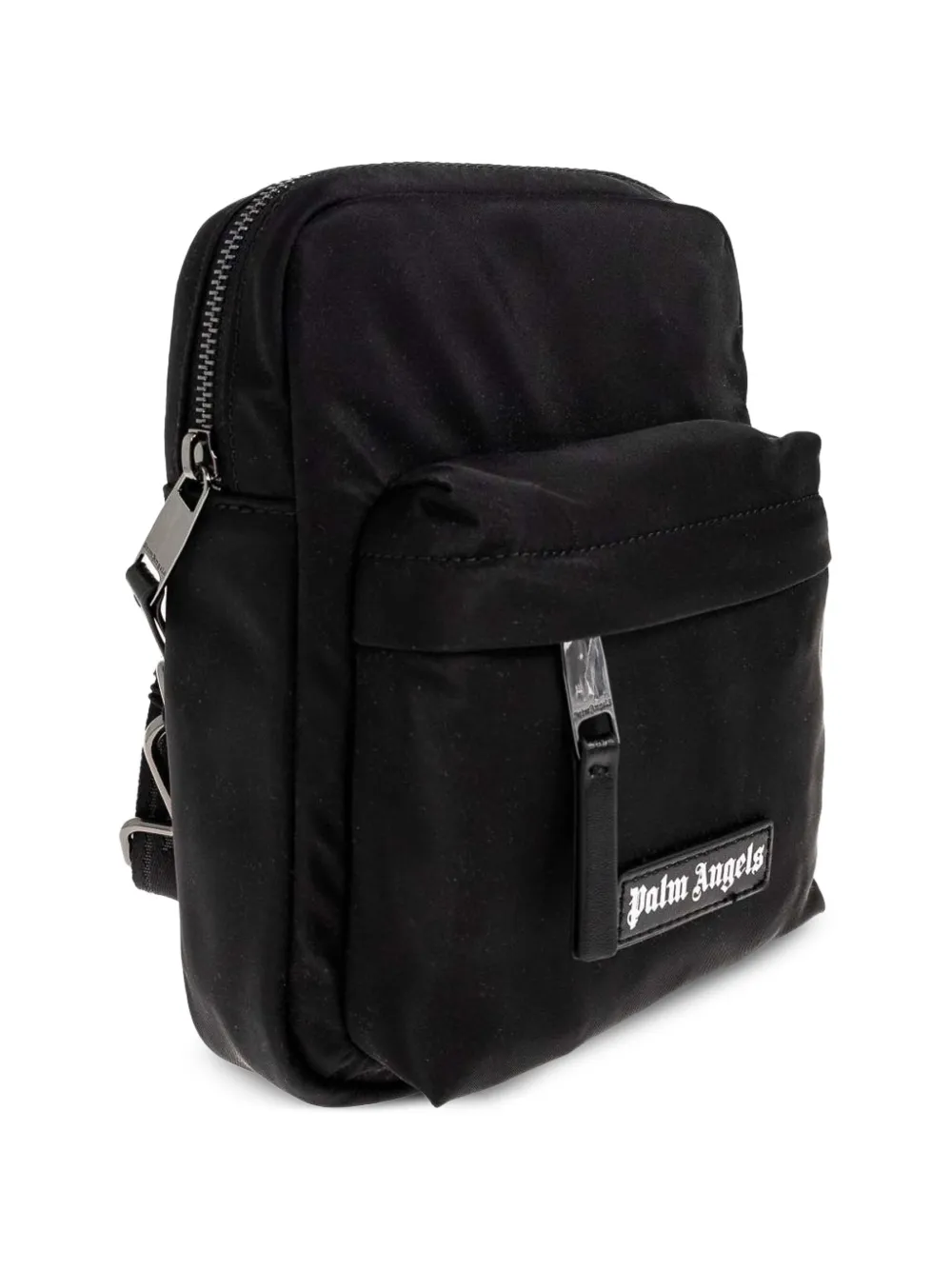 Palm Angels logo-patch backpack Zwart