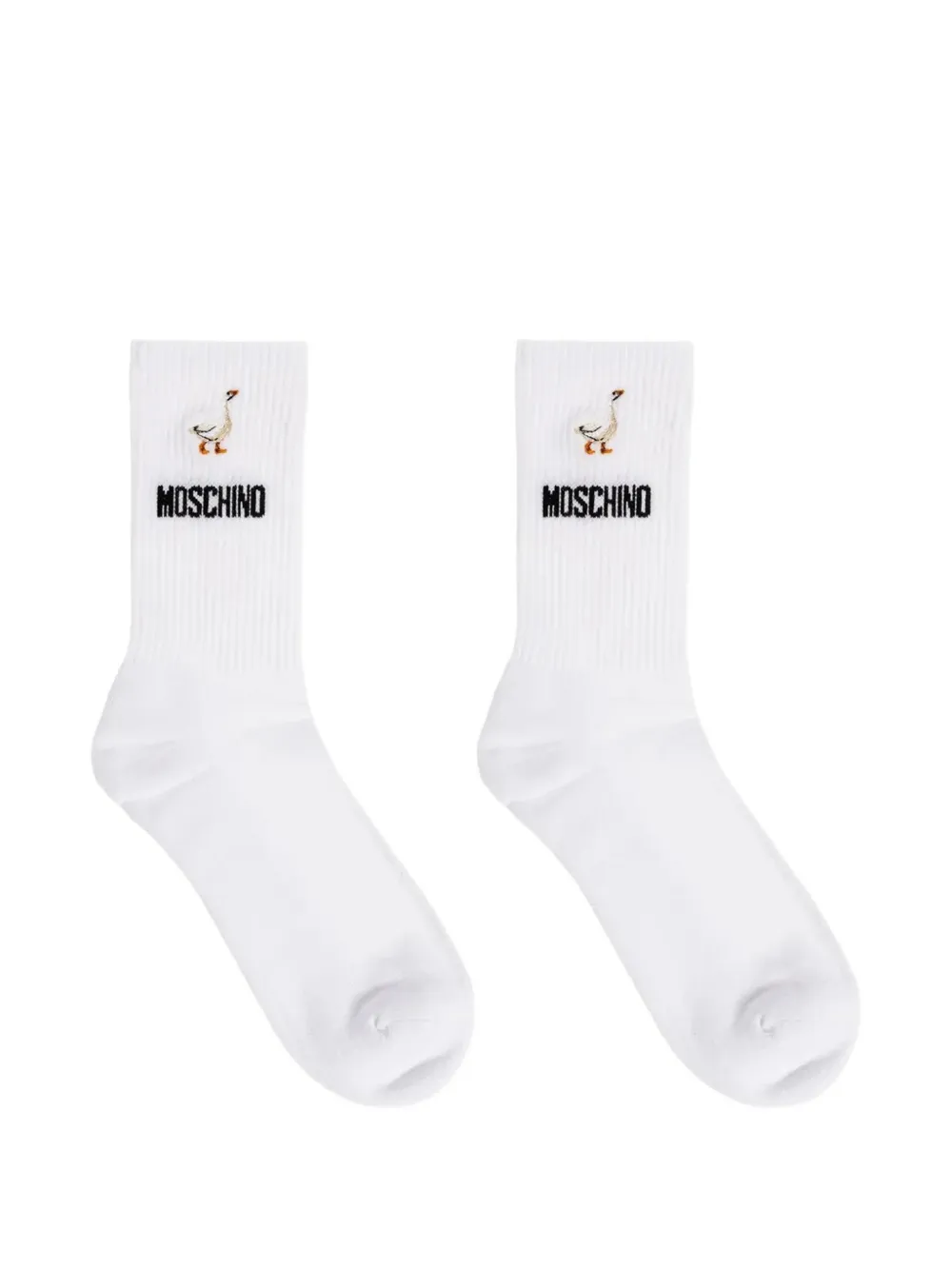 Moschino logo-embellishment socks - Weiß