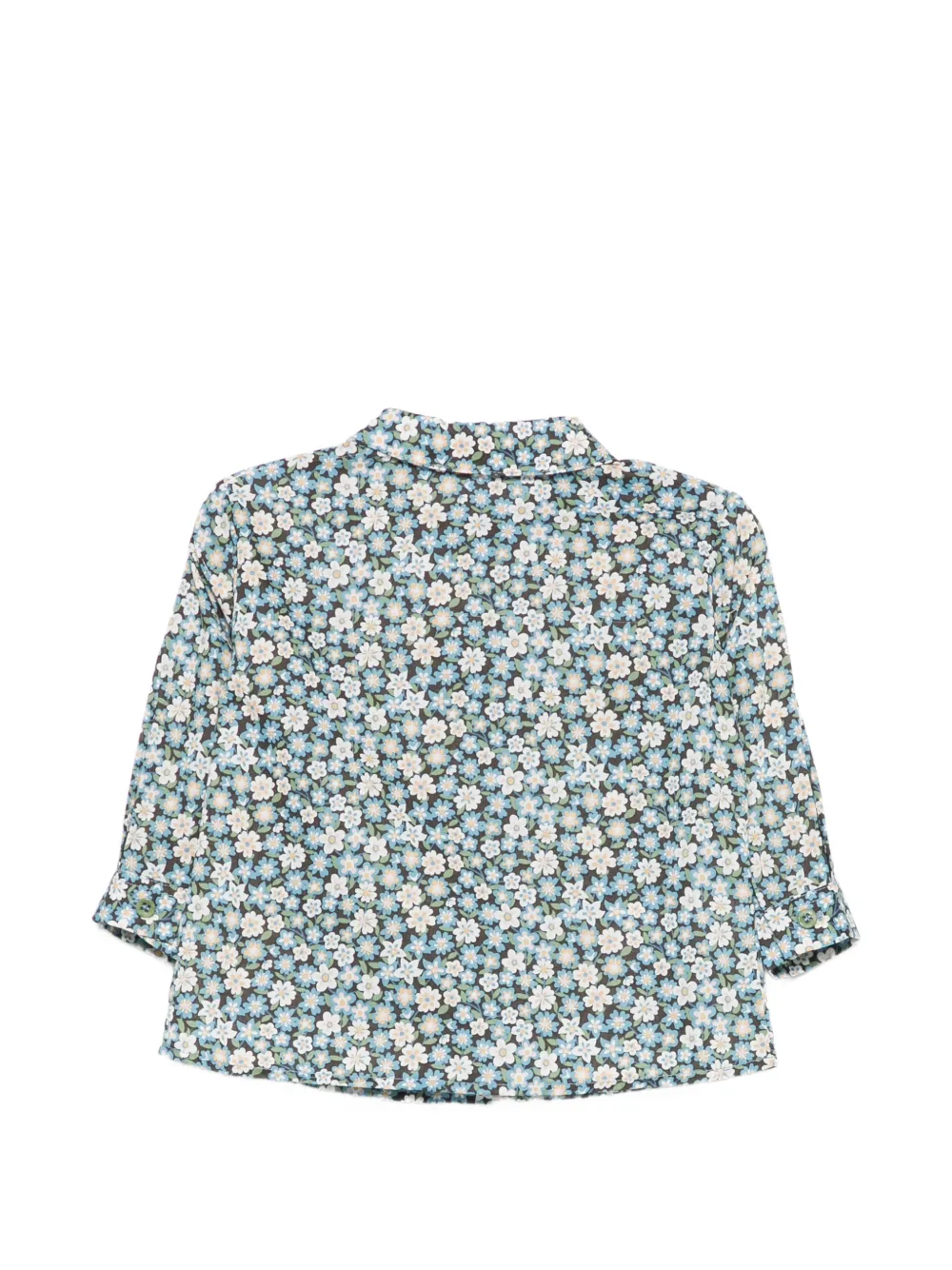 Il Gufo Shirt met Peter Pan-kraag en bloemenprint Bruin