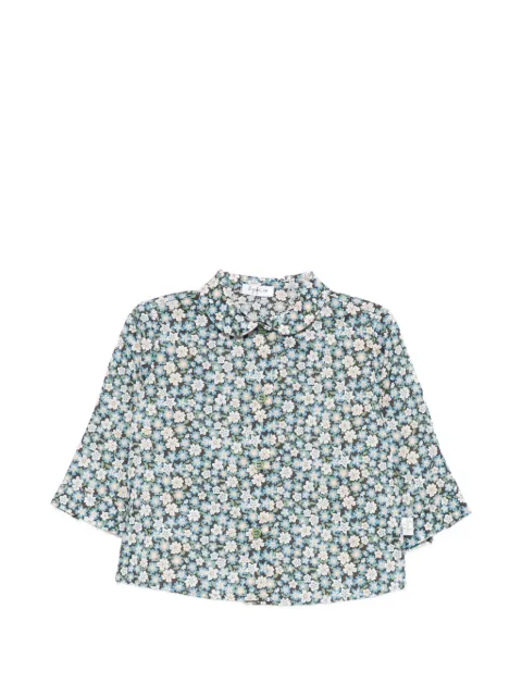 Il Gufo floral-print Peter-Pan-collar shirt